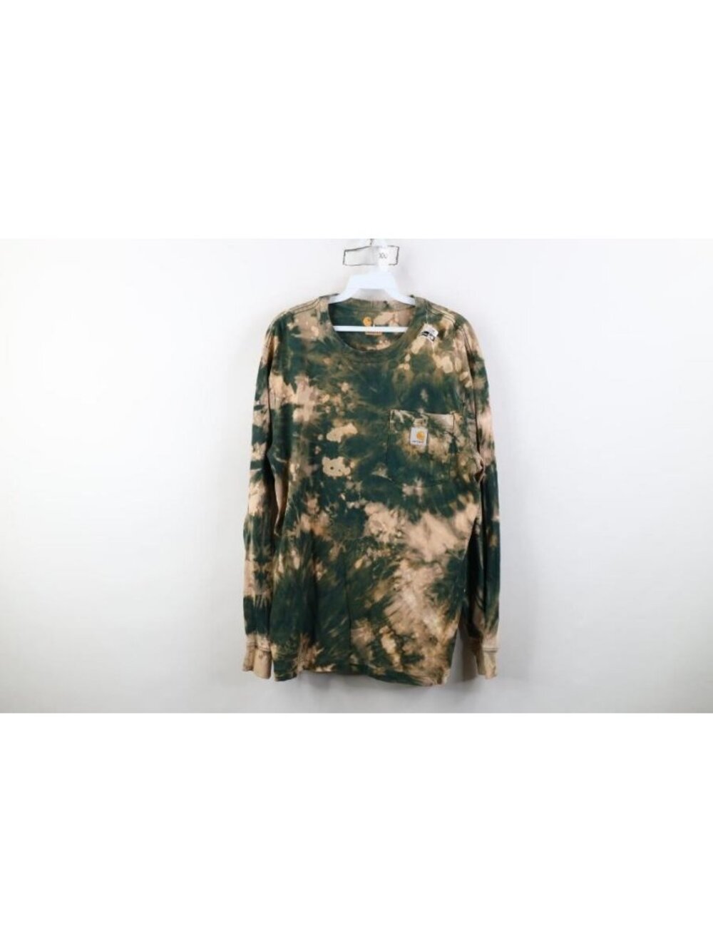 Deadstock Vintage Y2K Carhartt Mens Small Acid Wash Long Sleeve Pocket T-Shirt